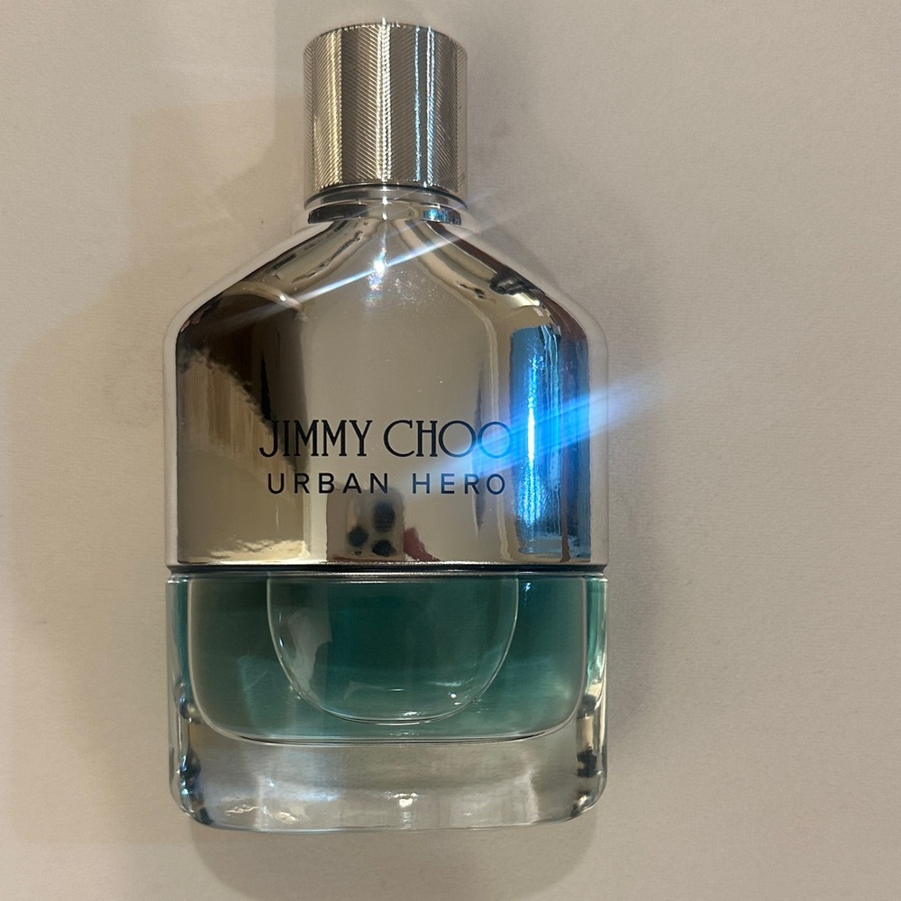 Jimmy Choo Urban Hero Silver and Blue Bottle